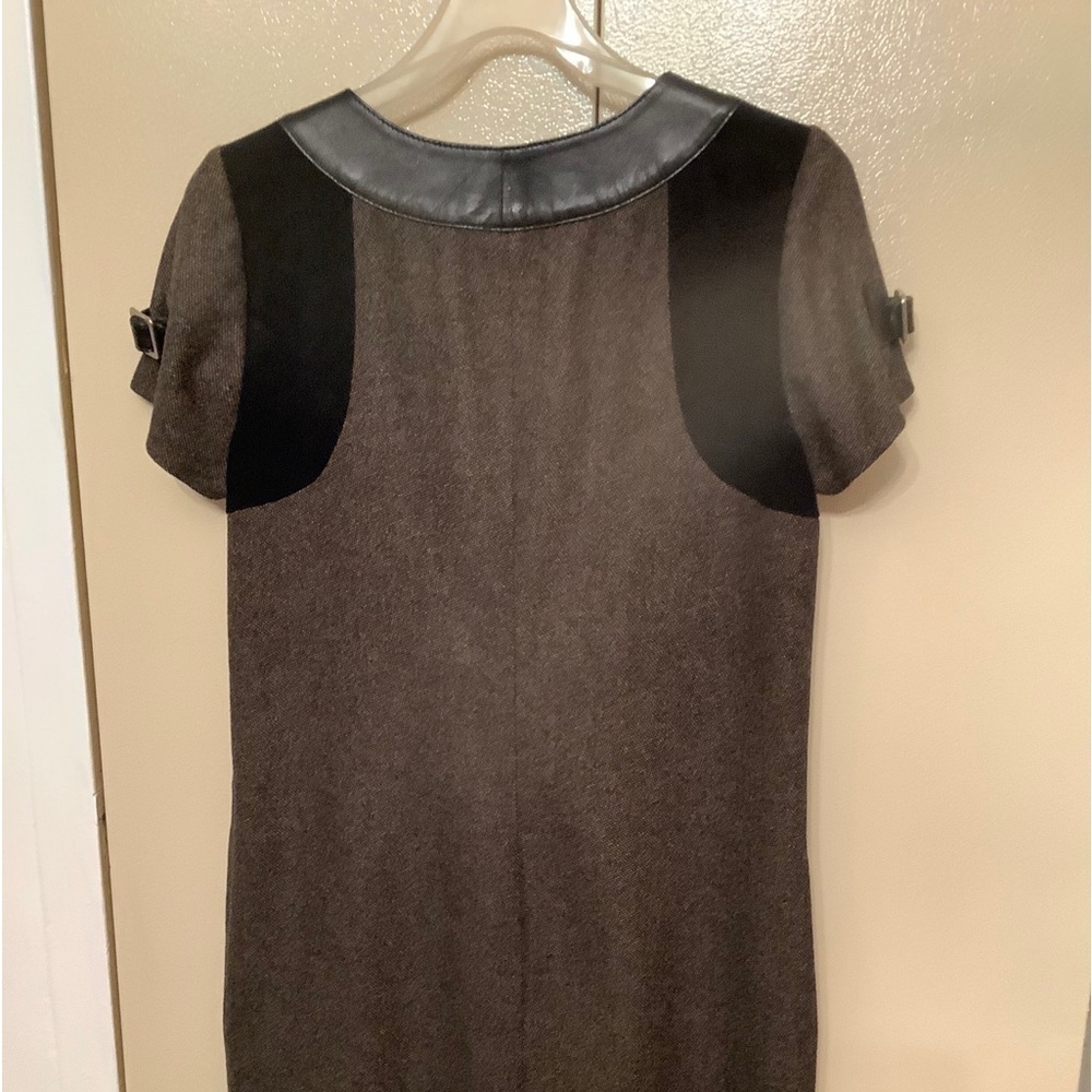Gucci Crew Neck Mid Wool With Leather Dress​​​​​​​ - Picture 14 of 16